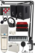 Midex İmpressive Paket-5 Stüdyo Ekipmanları Seti (Monitör Mikrofon Ses Kartı Kulaklık Midi Klavye Pad Controller) thumbnail 1