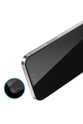 Iphone 15 Pro Uyumlu Tam Kaplayan HD Anti-static Darbe Emici Temperli Cam Ekran Koruyucu - 3