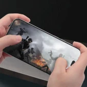 Blueo Iphone 15 Uyumlu Tam Kaplayan HD Anti-static Darbe Emici Temperli Cam Ekran Koruyucu - 4