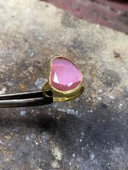 Güneş Taşı Serisi Fasülye Kesim Kedi Gözü Taşlı El İşi Kadın Altın Kaplama Yüzük Ayarlanabilir Ölçü - 9