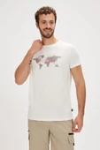 Bad Bear GLOBE T-SHIRT MARSHMALLOW Erkek Tişört Beyaz S-XXL - 1