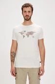 Bad Bear GLOBE T-SHIRT MARSHMALLOW Erkek Tişört Beyaz S-XXL - 3