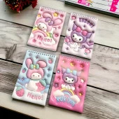 Unick Color 3D Başlıklı Kedi Üstten Spiralli Defter - 2