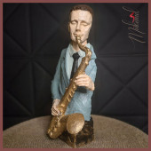 Müzisyen Heykeli 3 Figür Dekoratif Obje Ve Biblo Masa Dekorasyon Salon Ofis Aksesuarları thumbnail 4