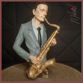 Müzisyen Heykeli 3 Figür Dekoratif Obje Ve Biblo Masa Dekorasyon Salon Ofis Aksesuarları thumbnail 5