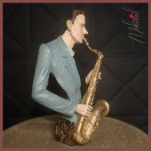 Müzisyen Heykeli 3 Figür Dekoratif Obje Ve Biblo Masa Dekorasyon Salon Ofis Aksesuarları thumbnail 6