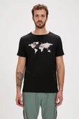 Bad Bear GLOBE T-SHIRT NIGHT Erkek Tişört Siyah S-XXL - 1