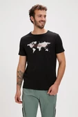 Bad Bear GLOBE T-SHIRT NIGHT Erkek Tişört Siyah S-XXL - 2