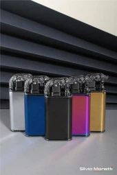 Silvio Monetti Siyah Timsah Model Gazlı Çakmak 24CSM802MR01 thumbnail 5