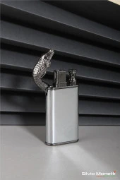 Silvio Monetti Gri Timsah Model Gazlı Çakmak 24CSM802MR03 thumbnail 3