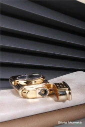 Silvio Monetti Altın Özel Tasarım Kapaklı Saatli Model Gazlı Çakmak 24CSM807BMR02 thumbnail 5