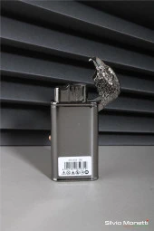 Silvio Monetti Siyah Özel Tasarım Kapaklı Saatli Model Gazlı Çakmak 24CSM809MR04 thumbnail 3