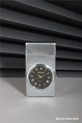 Silvio Monetti Gümüş Özel Tasarım Kapaklı Saatli Model Gazlı Çakmak 24CSM810MDZR03 thumbnail 1
