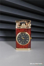 Silvio Monetti Bordo Özel Tasarım Kapaklı Saatli Model Gazlı Çakmak 24CSM811MR03 thumbnail 1