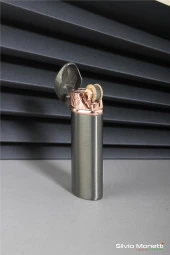 Silvio Monetti Gri Kapaklı Özel Tasarım Gazlı Çakmak 24CSM831TR03 thumbnail 2