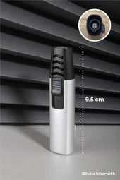 Silvio Monetti Gümüş Özel Tasarım Pürmüz Gazlı Çakmak 24CSM843MR02 thumbnail 2