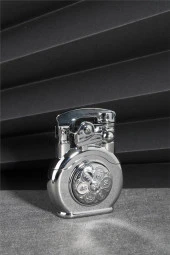 Silvio Monetti  Gümüş Renk Özel Tasarım Çarklı Gazlı Çakmak  24CSM891MR03 thumbnail 1