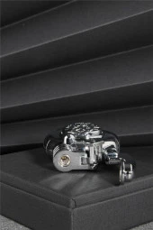 Silvio Monetti  Gümüş Renk Özel Tasarım Çarklı Gazlı Çakmak  24CSM891MR03 thumbnail 3