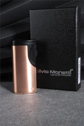 Silvio Monetti  Rose Renk Üç Pürmüzlü Gazlı Çakmak  24CSM905MR02 thumbnail 2