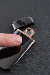 Silvio Monetti Ice Kaplamalı Şarjlı Dokunmatik Çakmak Siyah - SMCX709BR2 thumbnail 2