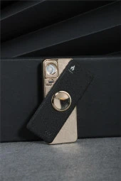 Silvio Monetti  Siyah Siyah Renk Ledli Ve Çarklı Şarjlı Çakmak  24CSM22105AR01 thumbnail 1