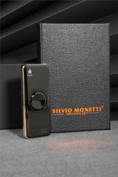 Silvio Monetti  Siyah Renk Ledli Ve Çarklı Şarjlı Çakmak  24CSM22105AR03 thumbnail 4