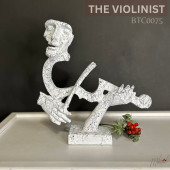 Keman Heykeli Çalmak Figür Dekoratif Obje Ve Biblo Masa Dekorasyon Salon Ofis Aksesuarları thumbnail 1