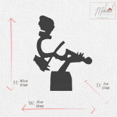 Keman Heykeli Çalmak Figür Dekoratif Obje Ve Biblo Masa Dekorasyon Salon Ofis Aksesuarları thumbnail 2