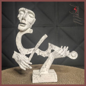 Keman Heykeli Çalmak Figür Dekoratif Obje Ve Biblo Masa Dekorasyon Salon Ofis Aksesuarları thumbnail 4