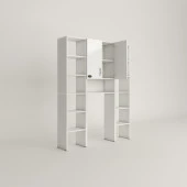 Kenzlife çamaşır makinesi dolabı sinemmaksduble byz 180*126*30 banyo kapaklı arkalıklı raflı - 3