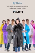By Marine Kadın Erkek Yağmurluk Kapüşonlu Çıtçıtlı Eva Siyah Su Rüzgar Geçirmez Yağmurluk BYMMRC881R03 - 8