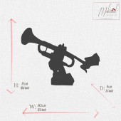 Trompet Heykel Üfleme Figür Dekoratif Obje Ve Biblo Masa Dekorasyon Salon Ofis Aksesuarları thumbnail 2