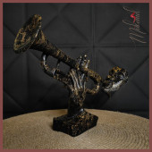 Trompet Heykel Üfleme Figür Dekoratif Obje Ve Biblo Masa Dekorasyon Salon Ofis Aksesuarları thumbnail 4