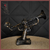 Trompet Heykel Üfleme Figür Dekoratif Obje Ve Biblo Masa Dekorasyon Salon Ofis Aksesuarları thumbnail 6