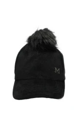 Cappello Kadın Siyah Tüylü Düz Şapka CAPMC202R001 - 2