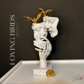 Sevgi Dolu Çift Dekoratif Obje Ve Biblo, Sevgililer Günü Masa Dekorasyon Salon Ofis Aksesuarları thumbnail 1