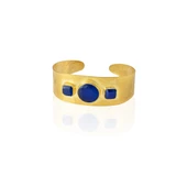 Kadir Jewellery 22 Ayar Altın Kaplama El İşçiliği Zirkon Taşlı Kadın Kelepçe Bilezik - 9