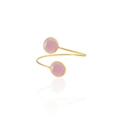 Kadir Jewellery 22 Ayar Altın Kaplama Zirkon Taşlı Ayarlanabilir Trend Bilezik - 6