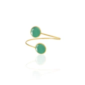Kadir Jewellery 22 Ayar Altın Kaplama Zirkon Taşlı Ayarlanabilir Trend Bilezik - 2