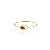 Kadir Jewellery 22 Ayar Altın Kaplama El İşçiliği Zirkon Taşlı Kadın Kelepçe Bilezik - 5