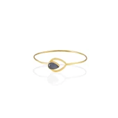 Kadir Jewellery 22 Ayar Altın Kaplama El İşçiliği Zirkon Taşlı Kadın Kelepçe Bilezik - 10