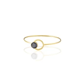 Kadir Jewellery 22 Ayar Altın Kaplama El İşçiliği Zirkon Taşlı Kadın Kelepçe Bilezik - 11