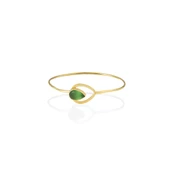 Kadir Jewellery 22 Ayar Altın Kaplama El İşçiliği Zirkon Taşlı Kadın Kelepçe Bilezik - 3