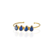 Kadir Jewellery 22 Ayar Altın Kaplama Zirkon Taşlı Ayarlanabilir Trend Bilezik - 9