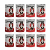 Foodline Karışık 2 çeşit Yetişkin Köpek Konservesi 400 Gr x 12 Adet - 1