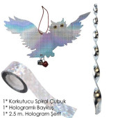 Balkon ve Bahçe İçin Hologramlı Kuş Uzaklaştırıcı Set - 1