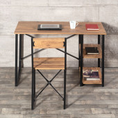 Eportatif Çalışma Masası Raflı Bilgisayar Masası Ofis Sandalyesi Seti 1015 - 1