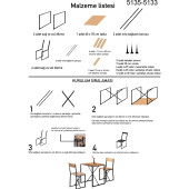 Eportatif Çalışma Masası Raflı Bilgisayar Masası Ofis Sandalyesi Seti 1015 - 4