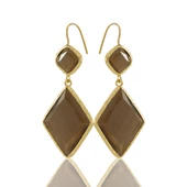 Kadir Jewellery 22 Ayar Altın Kaplama Kadın Sallantılı Küpe -El İşçiliği Ve Hipoalerjenik Küpe - 1