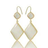 Kadir Jewellery 22 Ayar Altın Kaplama Kadın Sallantılı Küpe -El İşçiliği Ve Hipoalerjenik Küpe - 11